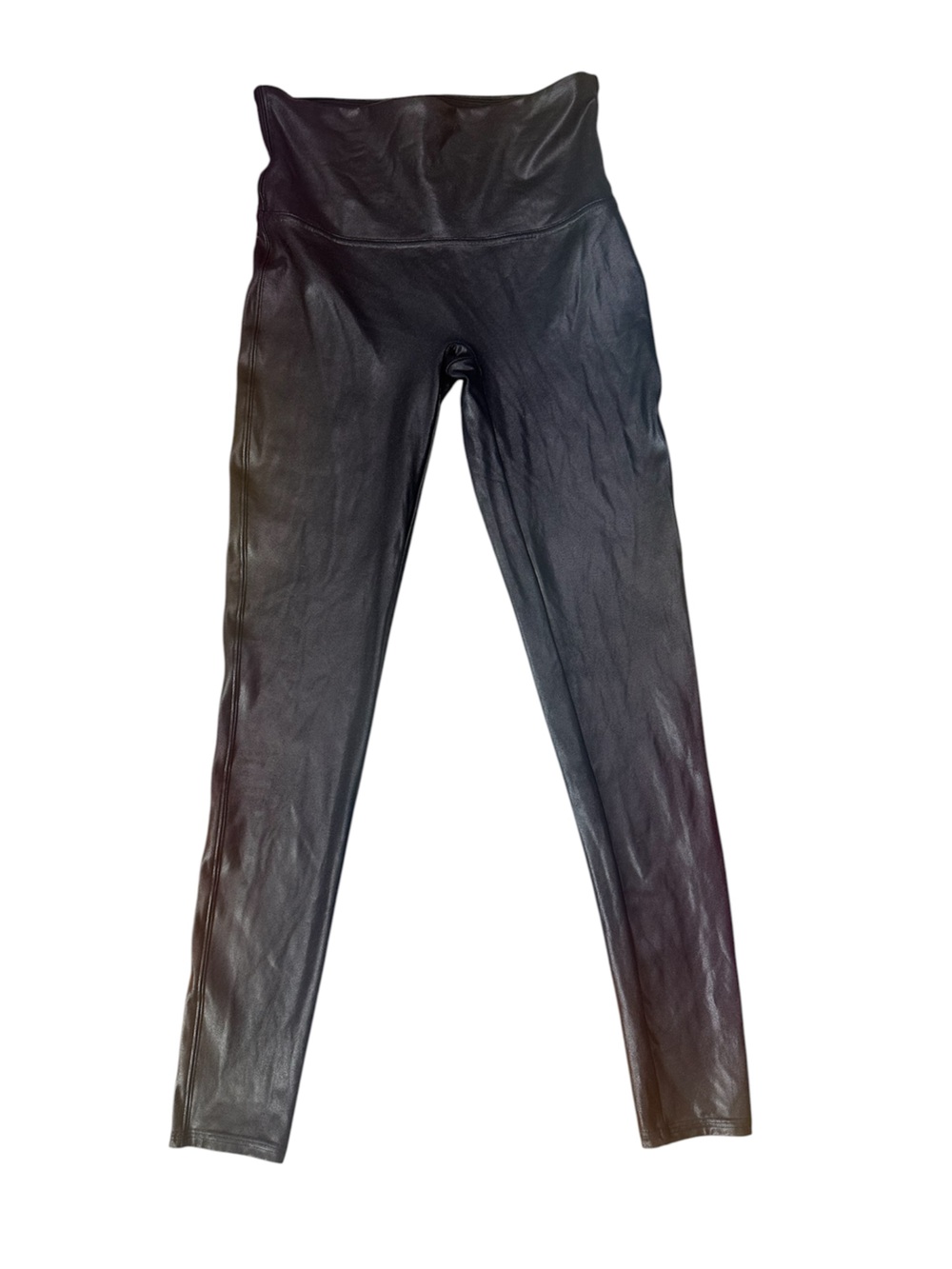 SPANX Black Faux Leather High-Waist Leggings
